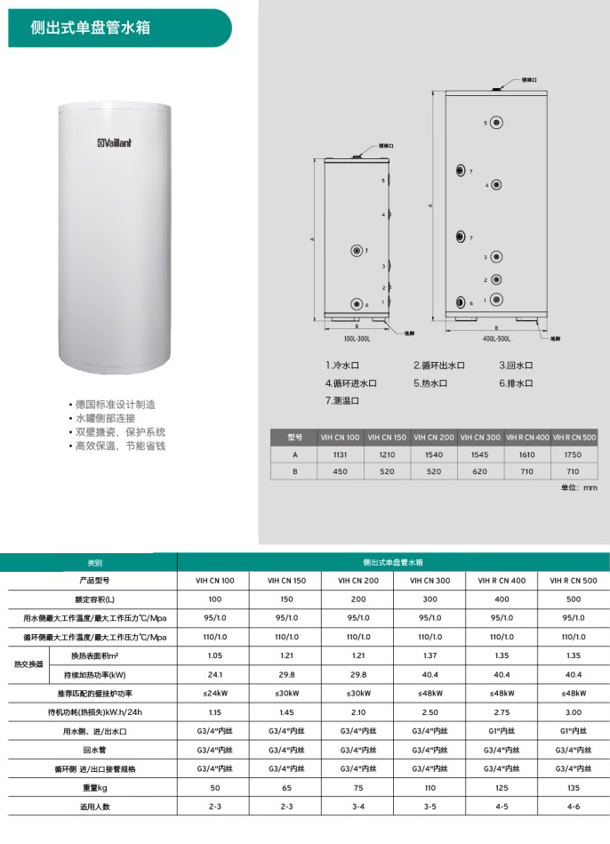 威能壁挂炉300L热水储水罐水箱