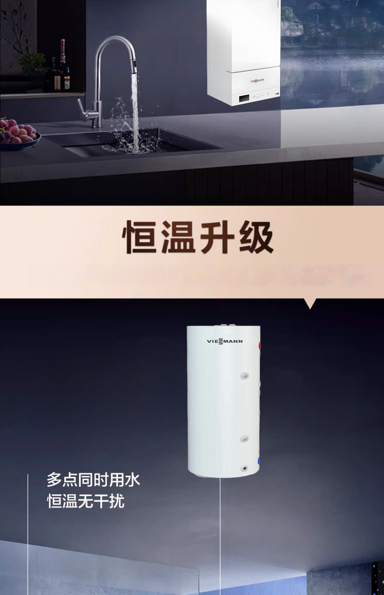 菲斯曼壁挂炉外置200升储水罐水箱