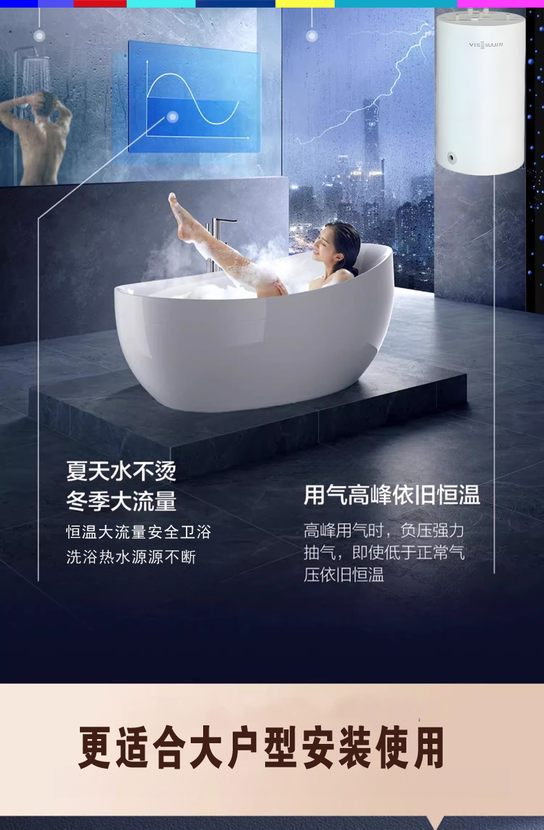 菲斯曼壁挂炉外置200升储水罐水箱
