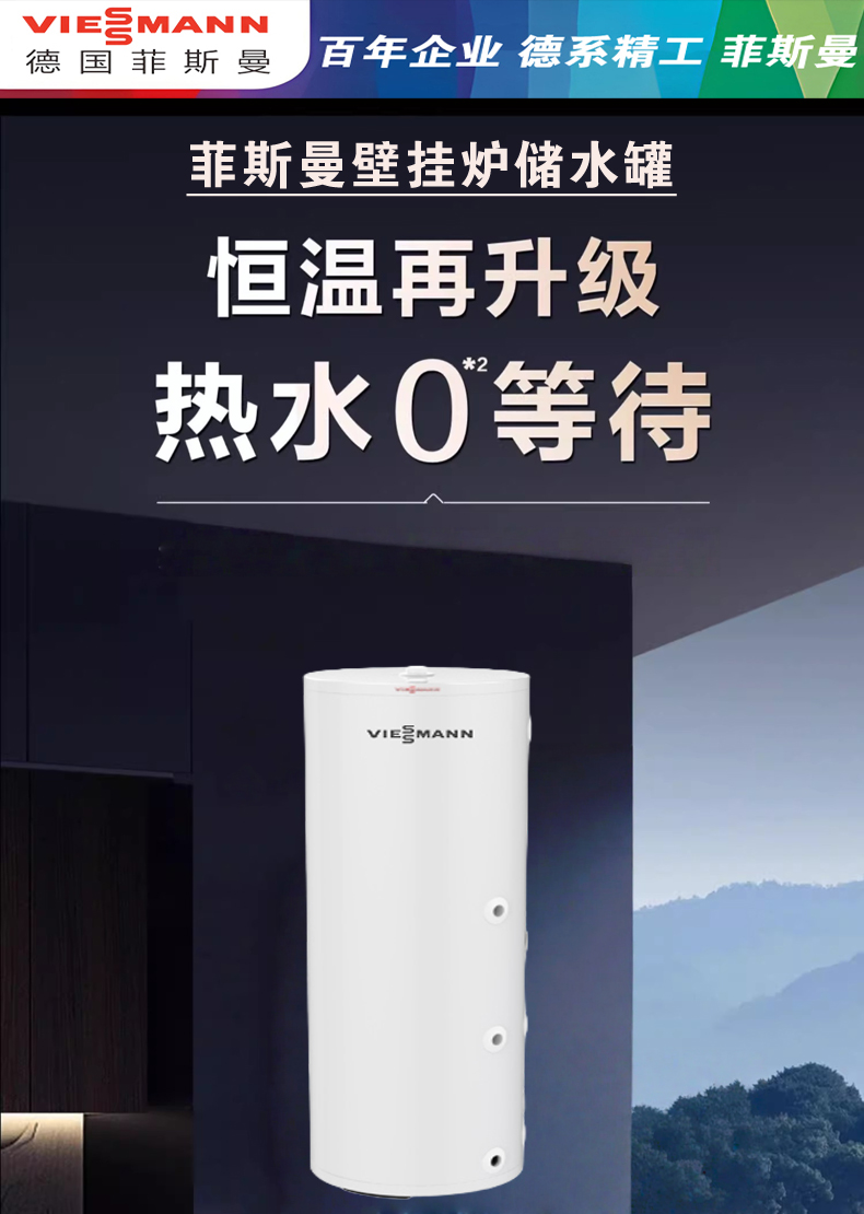 德国菲斯曼壁挂炉300L储水罐水箱（落地）