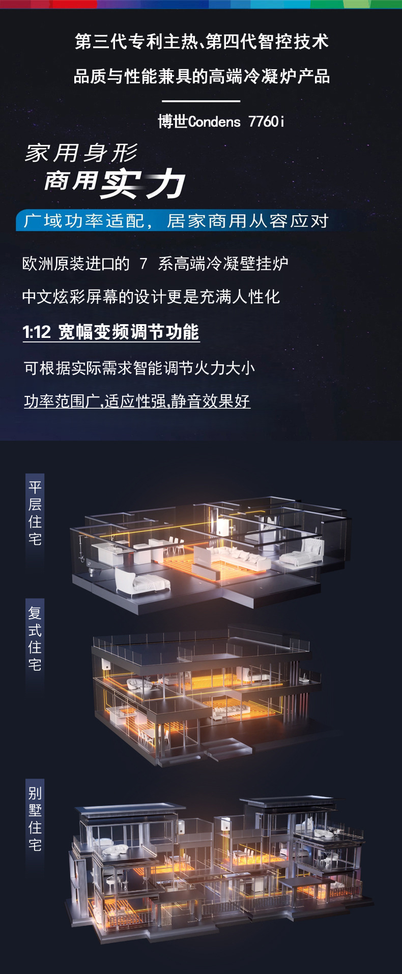 博世C7760 40千瓦冷凝一级能效壁挂炉